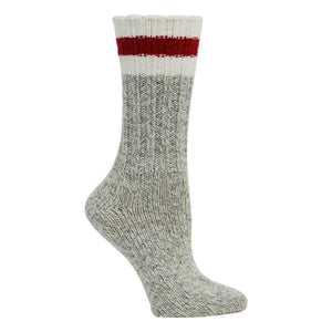Kodiak Women's Merino Wool Blend Work Socks 2534-1L - Grey/Red