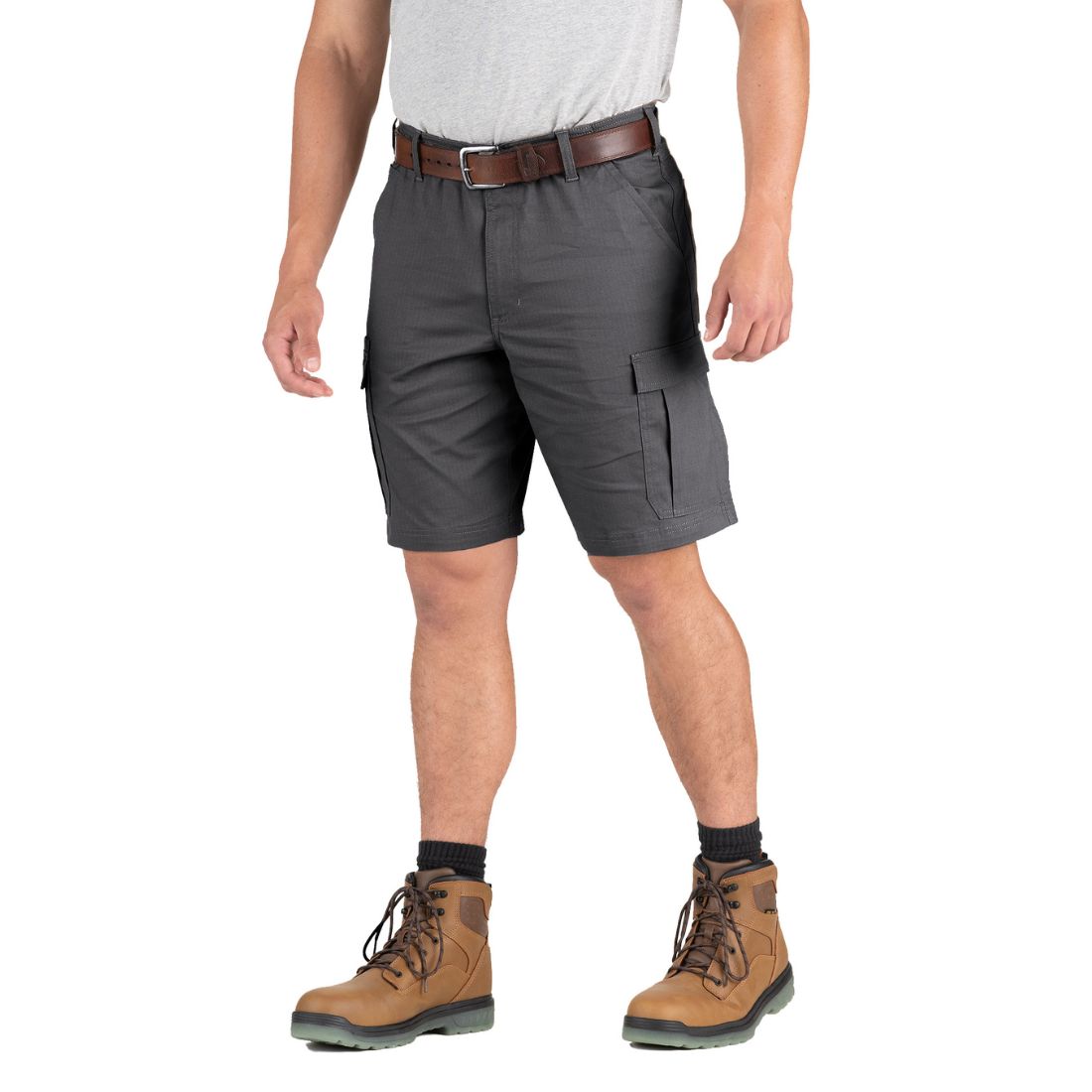 Berne Heartland Men's 10" Flex Ripstop Work Cargo Short S912 - Slate