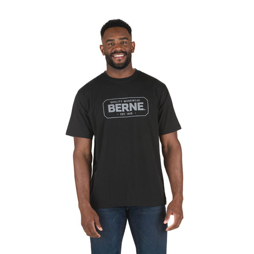 Berne Men's Men's Short Sleeve Graphic Tee BSM47 - Black