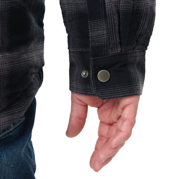 Berne Men's Quilt-Lined Hooded Shirt Jacket SH78PSBK - Black