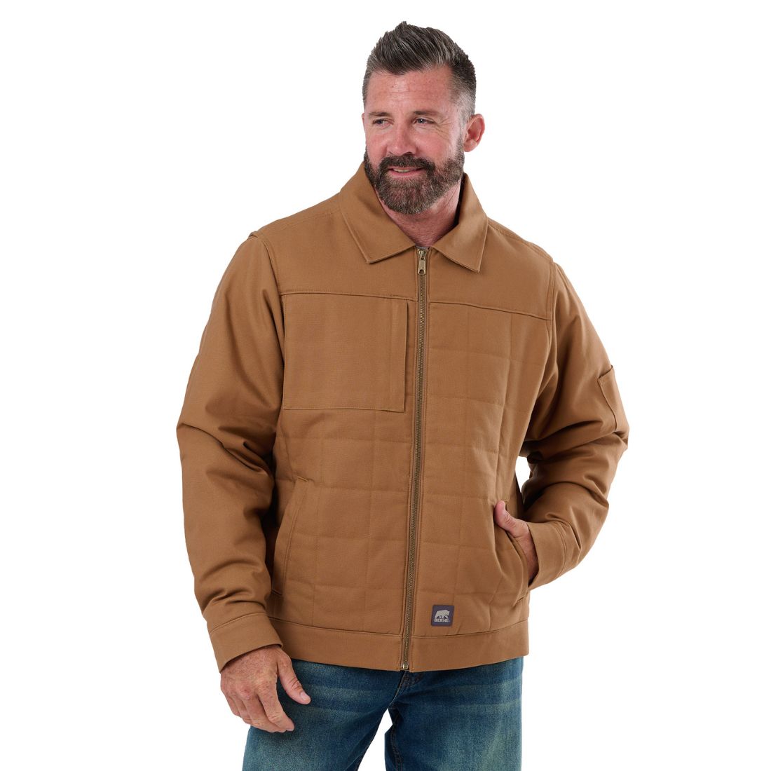 Berne Men's Quilted Medium Weight Gasoline Jacket J23
