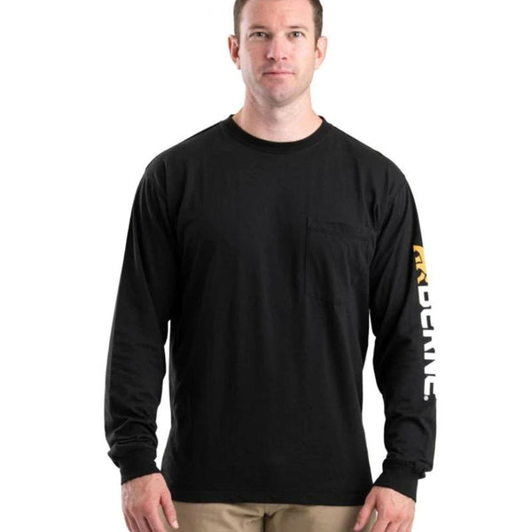 Berne Men's Signature Long Sleeve Performance Work Shirt BSM14 - Black
