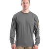 Berne Men's Signature Long Sleeve Performance Work Shirt BSM14 - Slate Grey