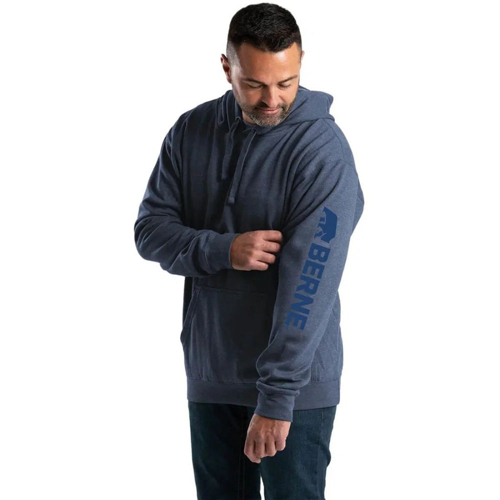 Berne Men's Signature Sleeve Hooded Pullover SP401 - Space Blue
