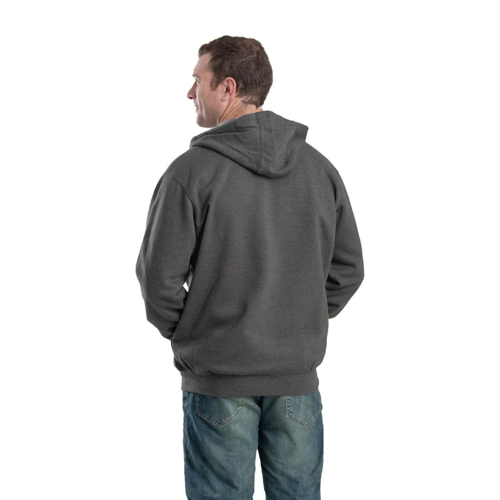 Berne Men's Full-Zip Hooded Sweatshirt SZ413 - Grey