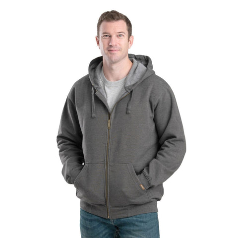Berne Men's Full-Zip Hooded Sweatshirt SZ413 - Grey