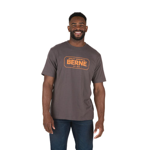 Berne Men's Short Sleeve Graphic Tee BSM47 - Slate