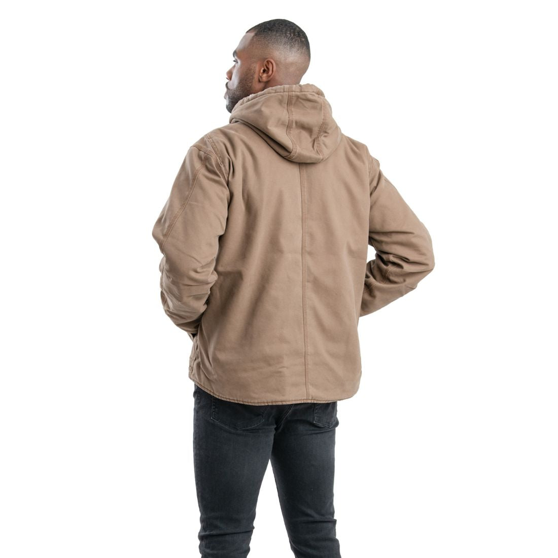 Berne Men's Washed Sherpa-Lined Hooded Jacket HJ47