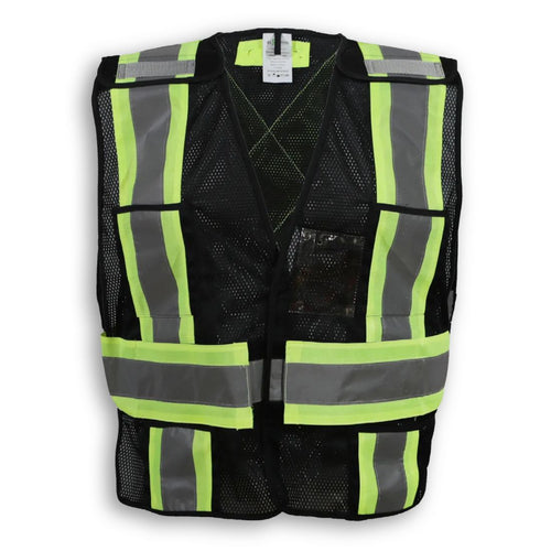 Big K 100% Polyester Soft Mesh Safety Vest BK101BLK