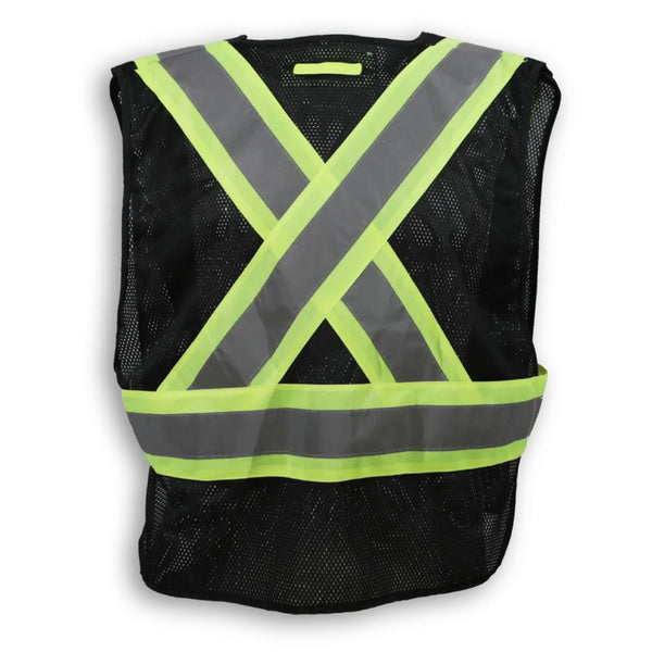 Big K 100% Polyester Soft Mesh Safety Vest BK101BLK