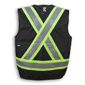 Big K Hi-Vis Surveyor's Vest - Black BK402BK