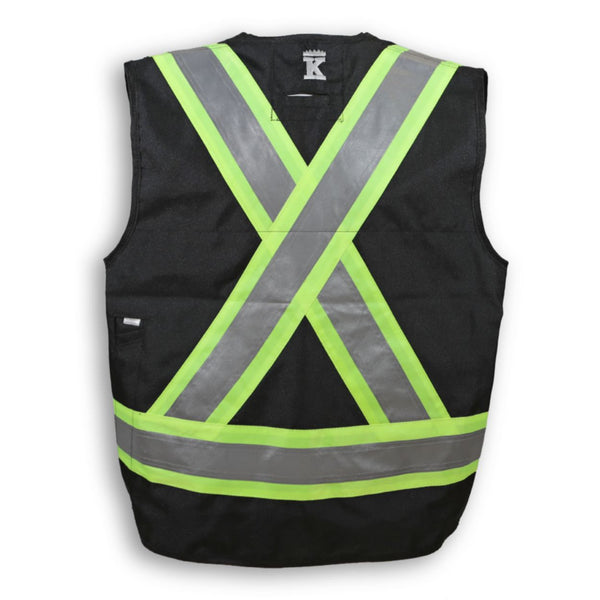Big K Hi-Vis Surveyor's Vest - Black BK402BK