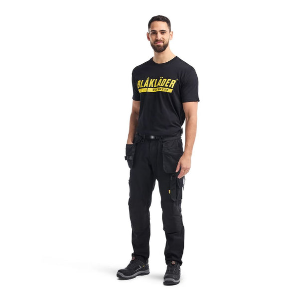 Blaklader Men's Short Sleeve Work T-Shirt 3555 - Black/Yellow