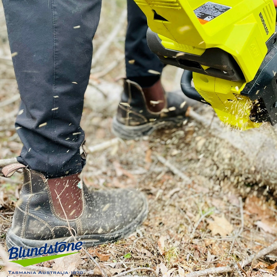 Blundstone 162 Brown Unisex Slip-on Steel Toe Work & Safety Boot