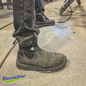 Blundstone 163 Black Unisex Slip-on Steel Toe Work & Safety Boot - Black