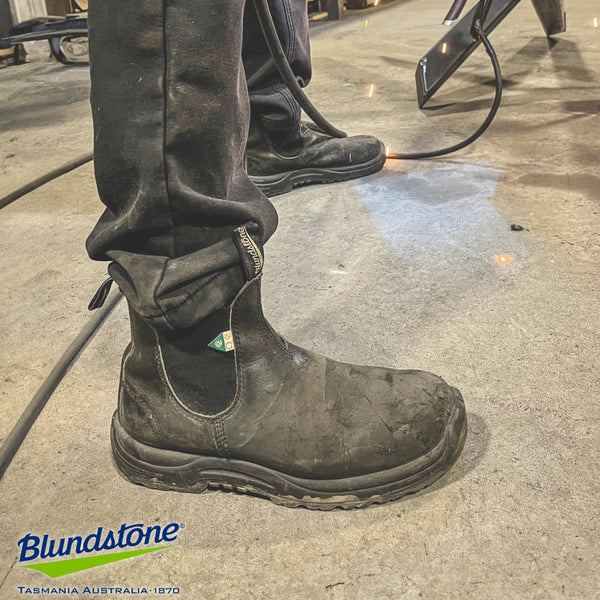 Blundstone 163 Black Unisex Slip-on Steel Toe Work & Safety Boot - Black