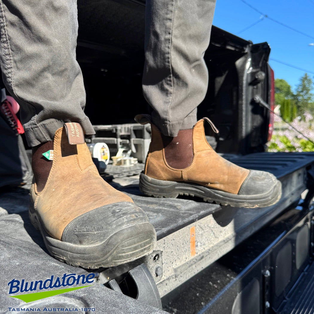 Blundstone 169 Unisex Slip-on Steel Toe Work & Safety Boot with Rubber