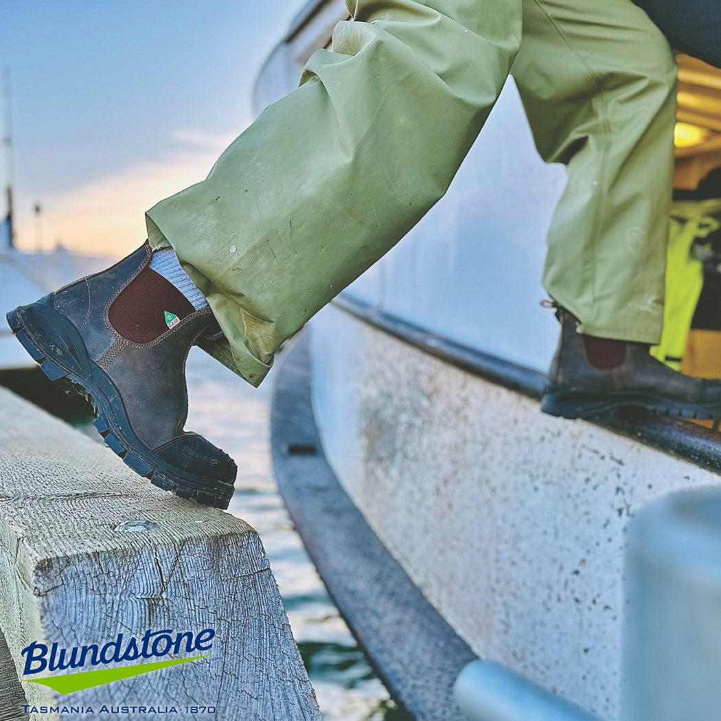 Blundstone 962 XFR Unisex Slip-on Steel Toe Work And Safety Boot - Rus