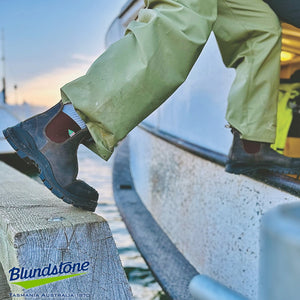 Blundstone 962 XFR Unisex Slip-on Steel Toe Work And Safety Boot - Rustic Brown