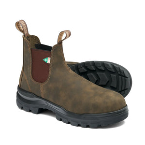 Blundstone Rotoflex 8302 Unisex Slip-on Composite Toe Work Safety Boot - Rustic Brown