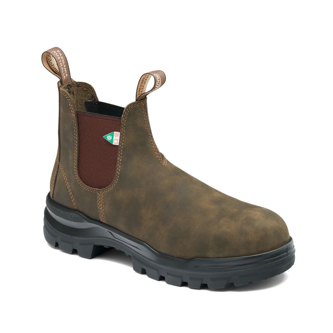 Blundstone Rotoflex 8302 Unisex Slip-on Composite Toe Work Safety Boot - Rustic Brown