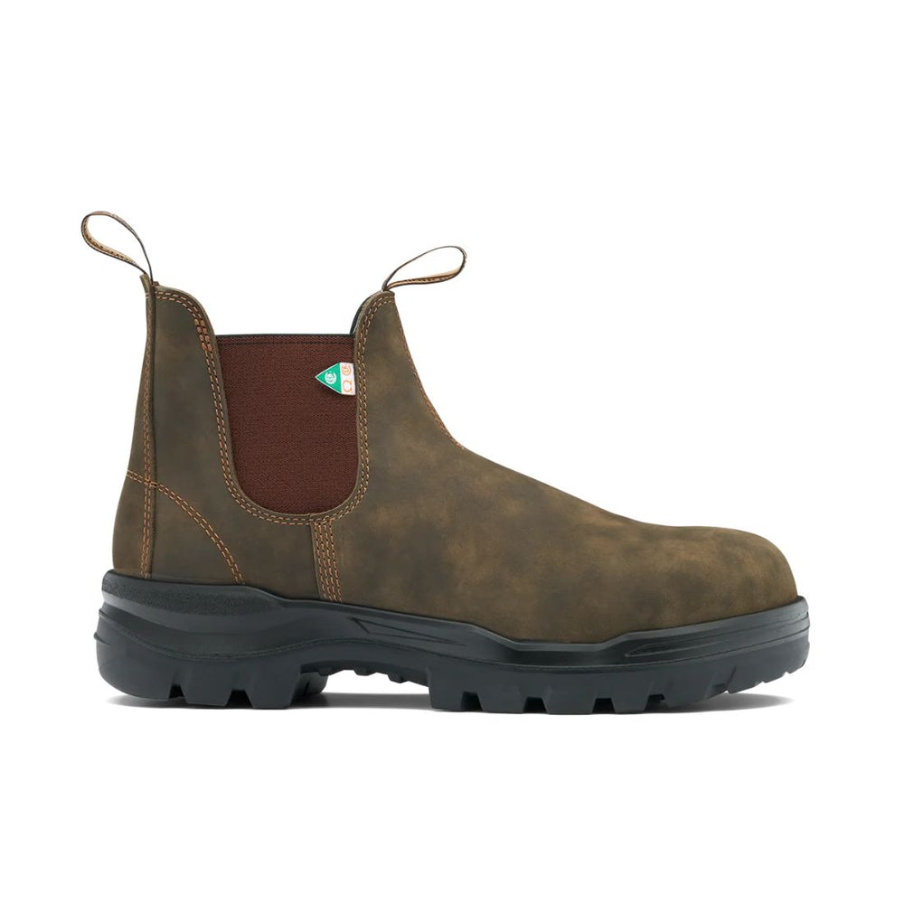 Blundstone Rotoflex 8302 Unisex Slip-on Composite Toe Work Safety Boot - Rustic Brown