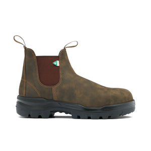 Blundstone Rotoflex 8302 Unisex Slip-on Composite Toe Work Safety Boot - Rustic Brown