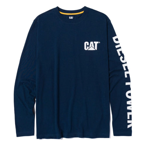CAT Diesel Power Men's Long Sleeve Work T-Shirt 1010042 - Detroit Blue