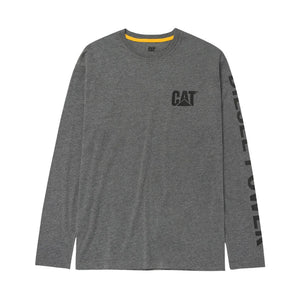 CAT Diesel Power Men's Long Sleeve Work T-Shirt 1010042 - Heather Grey
