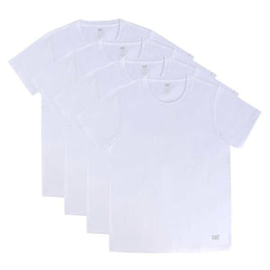 CAT Men's 4-Pack Crew Cotton T-Shirts 43CT393525TA - White