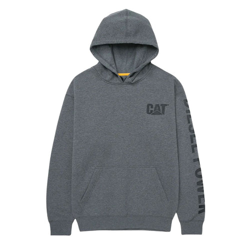 CAT Men's Diesel Power Pullover Work Hoodie 1090036 - Heather Grey