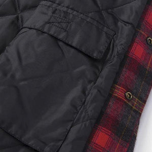 CAT Men's Hooded Flannel Work Shirt Jacket 1040045 - Red