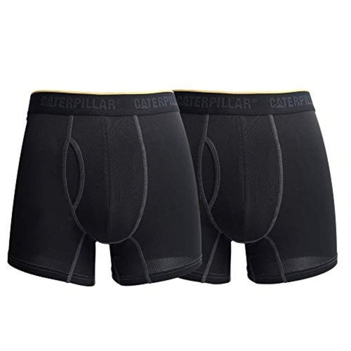 CAT Men's Sports Mesh Boxer Briefs (2-Pack) - Black