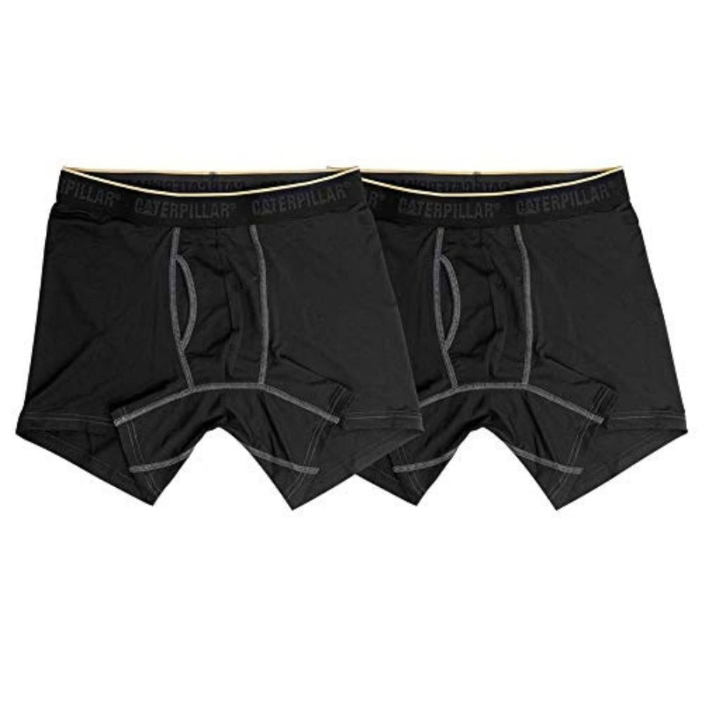 CAT Men's Sports Mesh Boxer Briefs (2-Pack) - Black