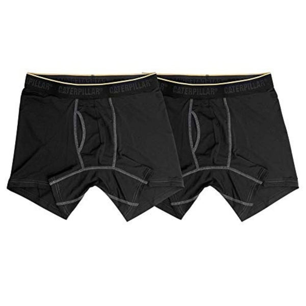 CAT Men's Sports Mesh Boxer Briefs (2-Pack) - Black