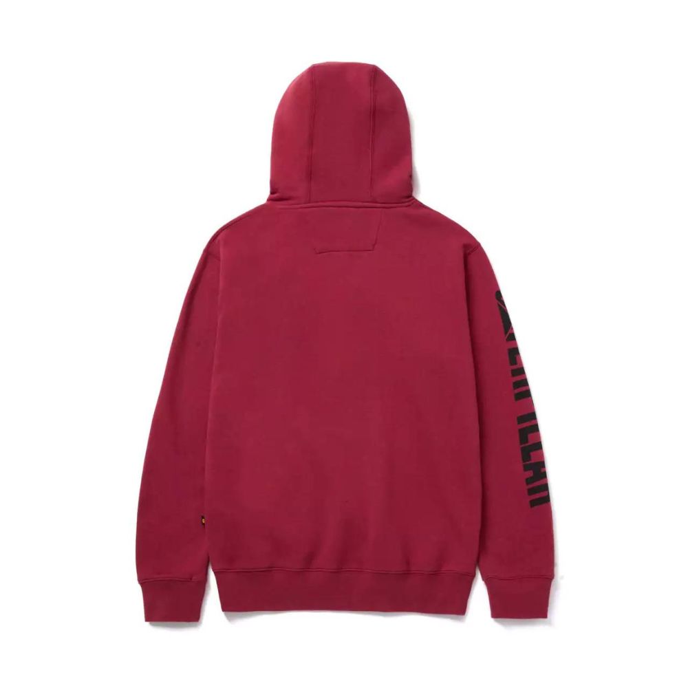 CAT Men's Trademark Banner Hoodie - Brick Red 1910709
