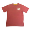 CAT Short Sleeve Logo Work T-Shirt - Heather Red 7010045