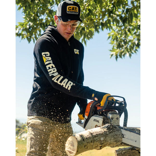 CAT Trademark Banner Long Sleeve Work Shirt - Black 1510034