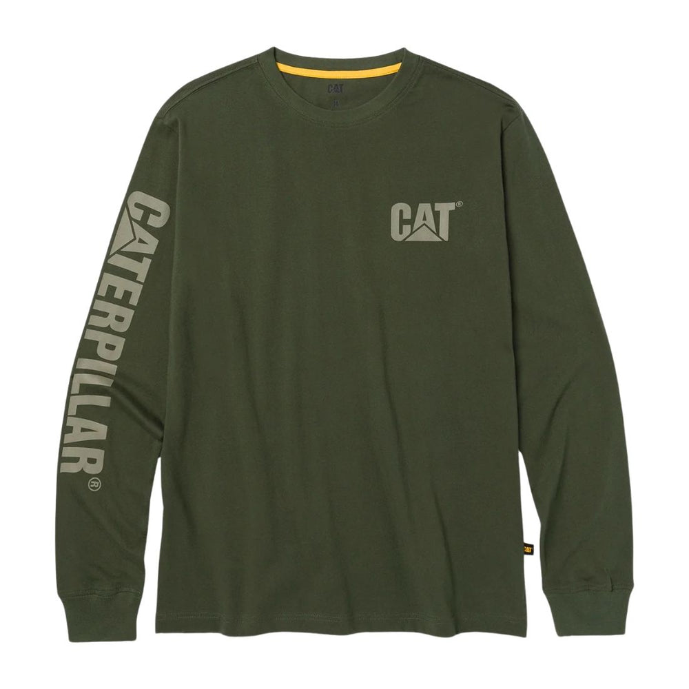 CAT Trademark Banner Long Sleeve Work Shirt 1510034 - Forest Green