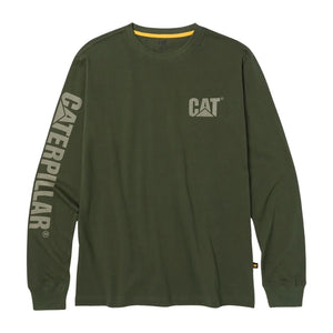 CAT Trademark Banner Long Sleeve Work Shirt 1510034 - Forest Green