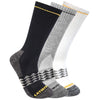 CAT Advanced 3-Pack 1/2 Cushion Crew Work Sock - Multi-Colour