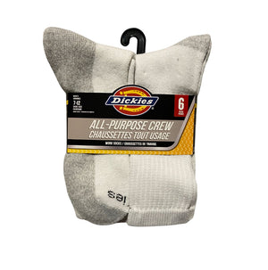 Dickies 6-Pack Men's All-Purpose Cushion Crew Socks 11248