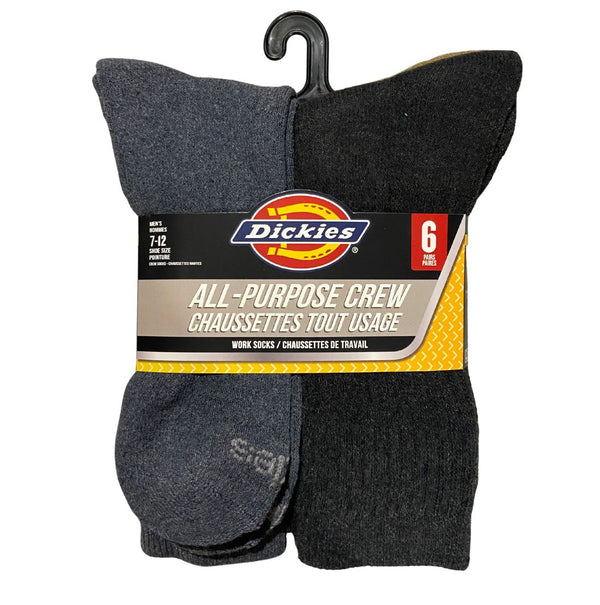 Dickies 6-Pack Men's All-Purpose Cushion Crew Socks 11247
