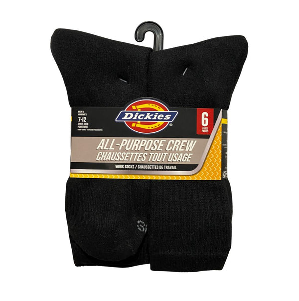 Dickies 6-Pack Men's All-Purpose Cushion Crew Socks 11247