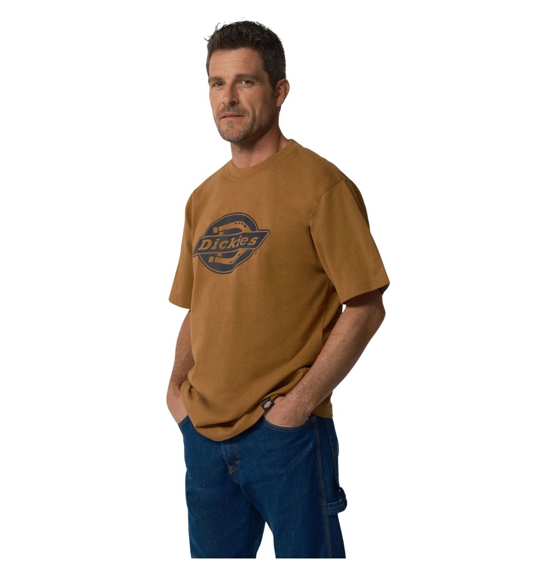 Dickies Heavyweight Logo Men's Short Sleeve Work T-Shirt WS22C - Bronz