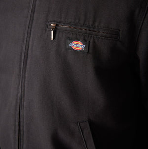 Dickies Men's Blanket Lined Duck Canvas Work Jacket A8DEV - Black