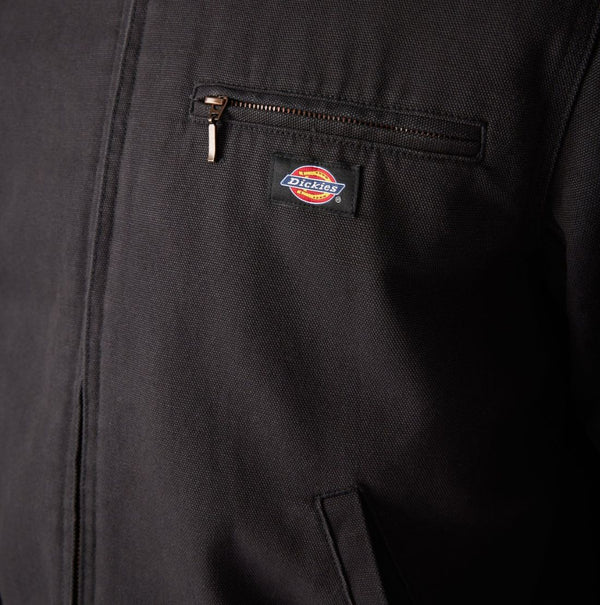 Dickies Men's Blanket Lined Duck Canvas Work Jacket A8DEV - Black