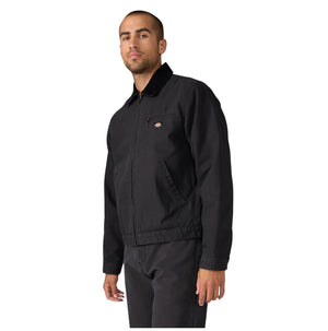Dickies Men's Blanket Lined Duck Canvas Work Jacket A8DEV - Black