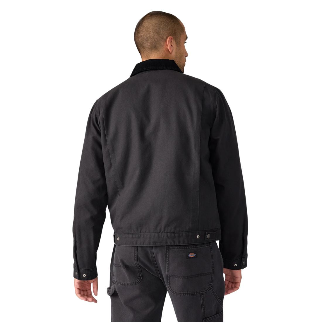 Dickies Men's Blanket Lined Duck Canvas Work Jacket A8DEV - Black