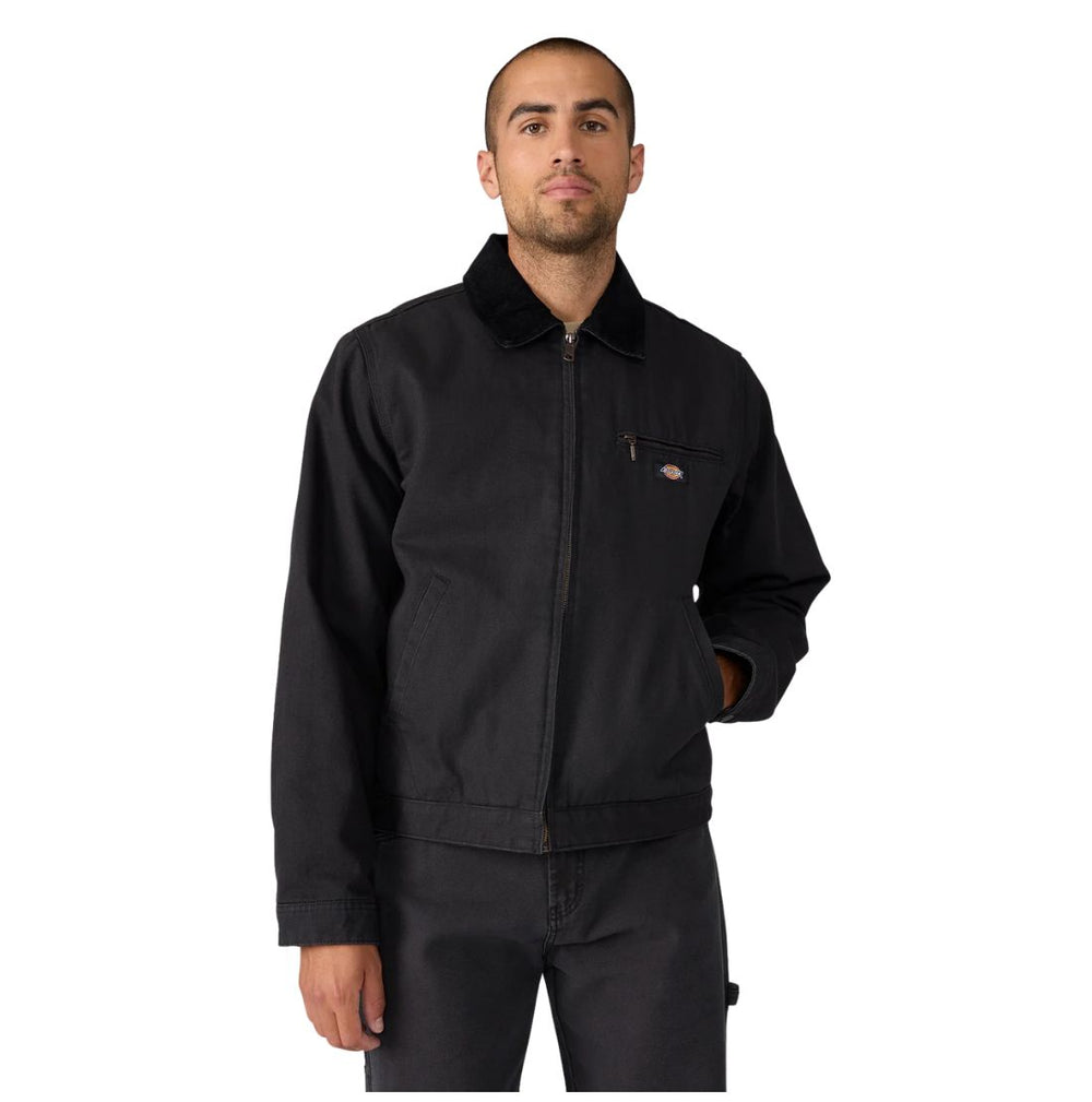 Dickies Men's Blanket Lined Duck Canvas Work Jacket A8DEV - Black